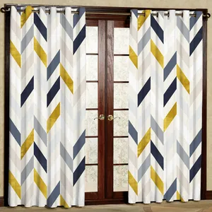 پرده مدل تکه تکه چاپی هازان پانچی کد 4824 سایز 140x200 سانتی متر