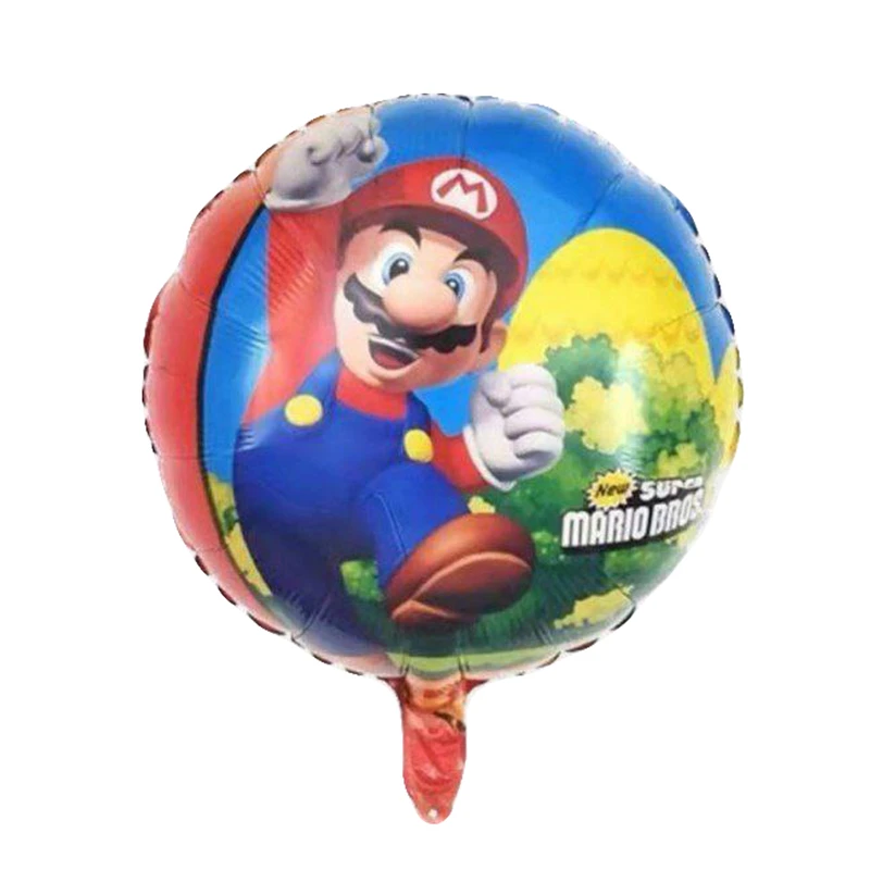 بادکنک فویلی گرد طرح سوپر ماریو