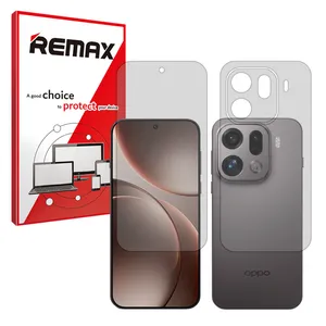 Remax Matte Screen Protector Full Screen Model Suitable for Oppo Find X9 Pro Mobile Phone along with the back protector