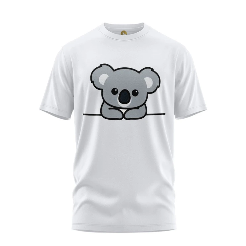 تی شرت آستین کوتاه زنانه هومرو مدل TW098 طرح کوالا کیوت