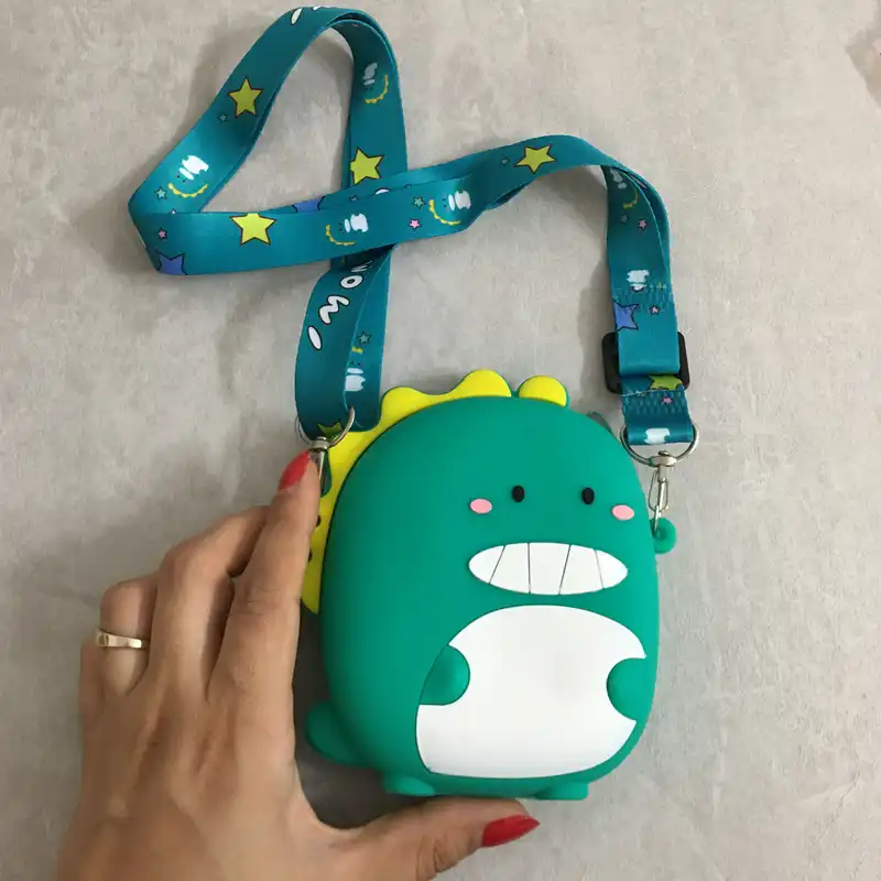 کیف رودوشی بچگانه مدل فانتزی سیلیکونی دایناسور کد  B D 55