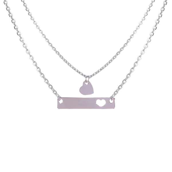 گردنبند دخترانه مدل break heart مجموعه 2 عددی