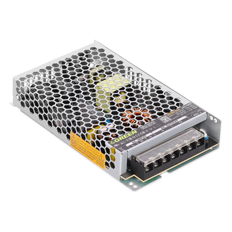 منبع تغذیه سوئیچینگ 24 ولت 6.5 آمپر گرین مدل GP150-S24