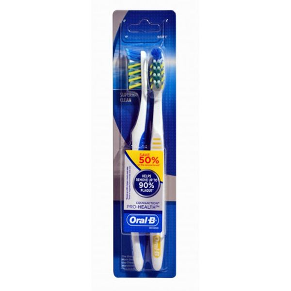 مسواک اورال-بی سری Crossaction مدل SUPERIOR CLEAN با برس نرم بسته 2 عددی -  - 1