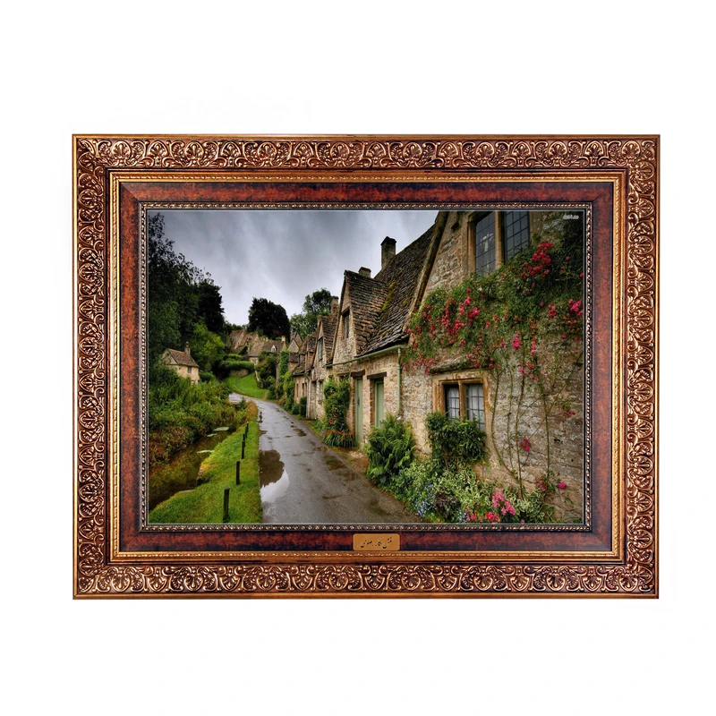 تابلو فرش ماشینی نقش نگار رضوی طرح کوچه کد 559C