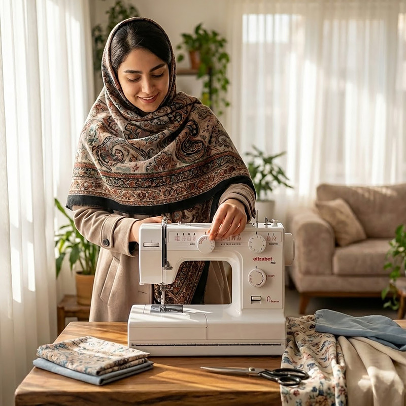 چرخ خیاطی کاچیران مدل elizabet902