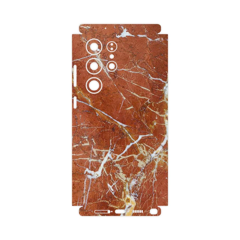 برچسب پوششی ماهوت مدل Red Marble-FullSkin مناسب برای گوشی موبایل سامسونگ Galaxy S23 Ultra