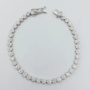 دستبند نقره زنانه مدل جواهری کد 20286