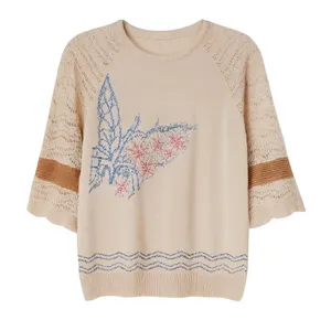 بلوز آستین بلند یقه گرد زنانه مدل k.325