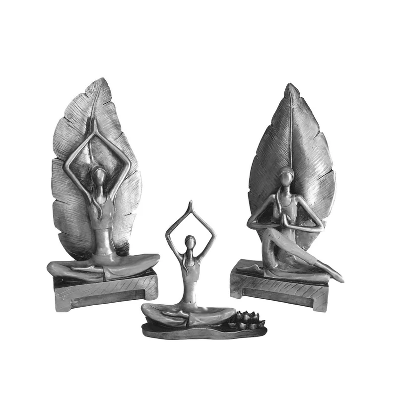 مجسمه دکوری مدل حرکات یوگا مجموعه 3 عددی