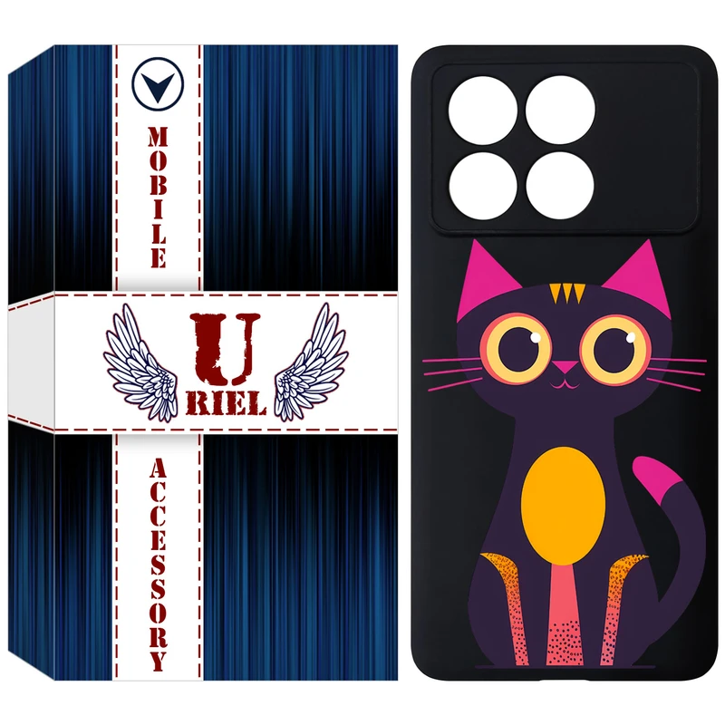 کاور یوریل مدل KSH کد 46 طرح گربه مناسب برای گوشی موبایل شیائومی Poco X6 Pro