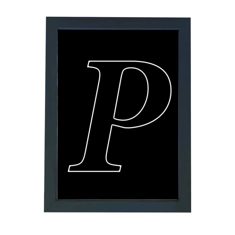 تابلو گالری چهره پرداز رخ مدل حرف P طرح عاشقانه دکوری کد Alphabet_10005