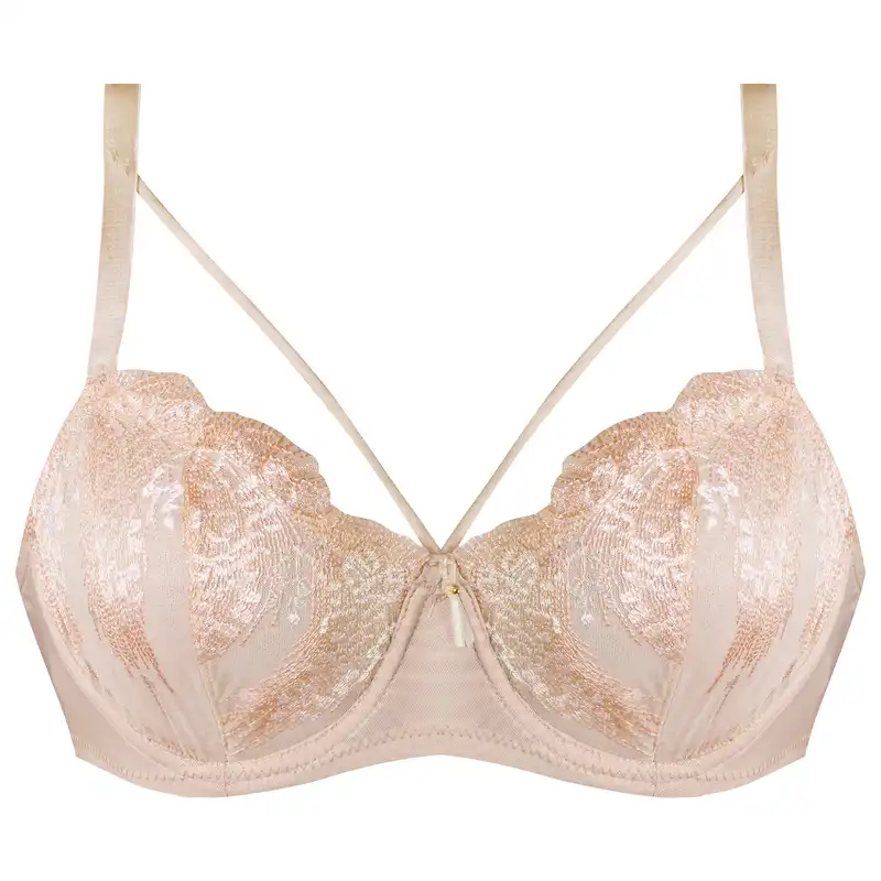 سوتین زنانه کارنا رز مدل فنردار کد  3377-13 رنگ کرم