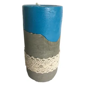شمع دست ساز مدل بتنی استوانه ای 