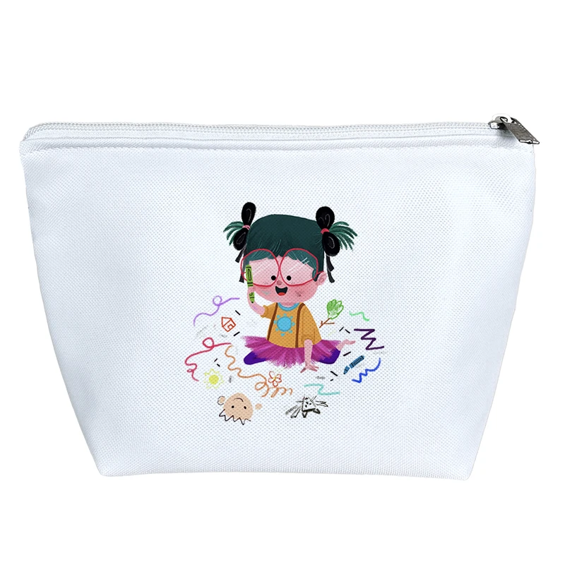 کیف لوازم آرایش دخترانه خندالو مدل دختر نقاش کد H1774