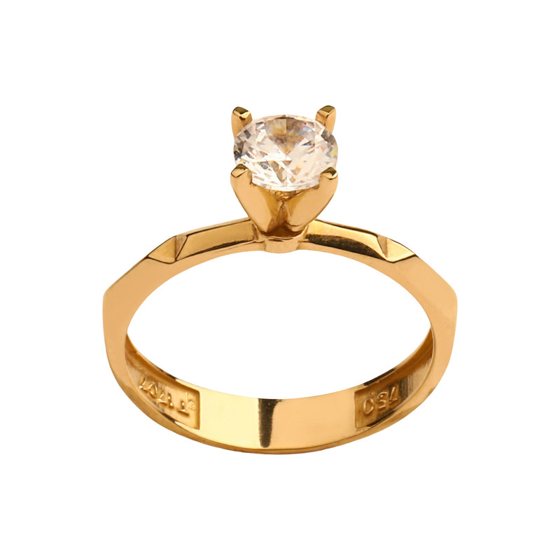 انگشتر طلا 18 عیار زنانه صلاحی گلد مدل 17659 سایز 54