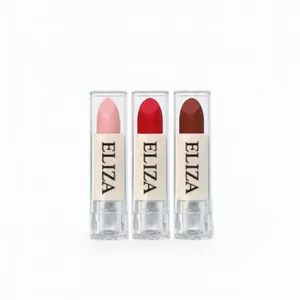 رژ لب جامد مات الیزا مدل 12-19 به همراه بالم لب مجموعه سه عددی 