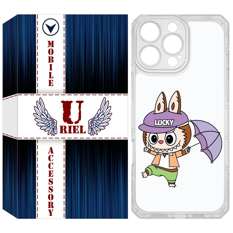 کاور یوریل مدل Clear کد 125 طرح لبوبو Labubu مناسب برای گوشی موبایل اپل iPhone 16 Pro