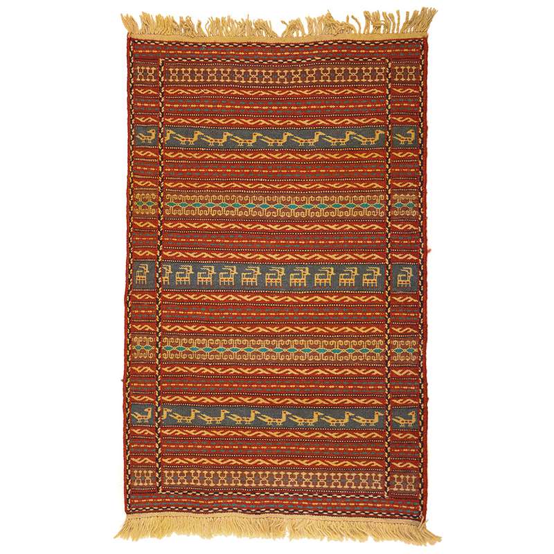 گلیم دستبافت یک متری مدل کلات کد 1409506