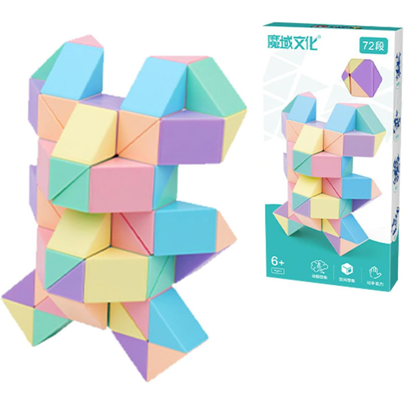 مکعب روبیک موفنگ جیااوشی مدل ماری 72 قطعه مویو ماکارون MoYu Macaron Magic Snake 72 pcs