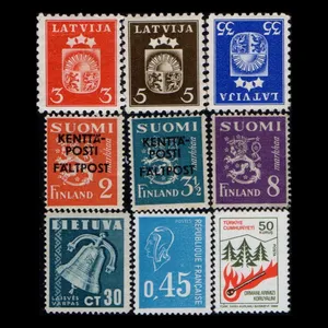 تمبر یادگاری مدل خارجی مجموعه 9 عددی 
