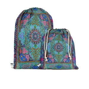 نظم دهنده سفری مدوپد طرح قالی قم ترنجی قاب در قاب مدل C-Ghom170 بسته 2 عددی