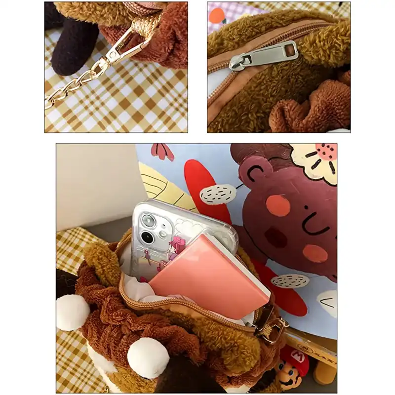 کیف دوشی بچگانه مدل عروسکی پنج تکه