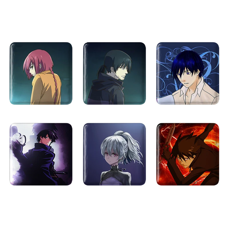 مگنت خندالو طرح انیمه تاریک تر از سیاهی Darker than black کد 1381B مجموعه 6 عددی