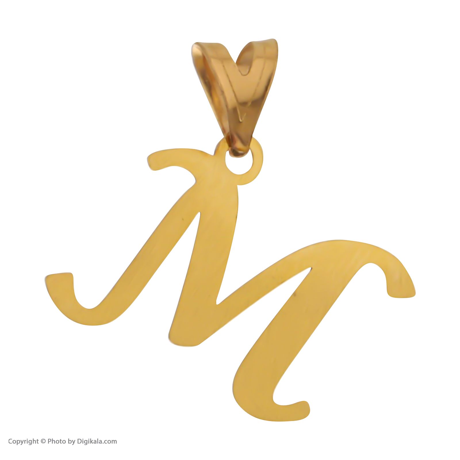 آویز گردنبند طلا 18 عیار زنانه مایا ماهک مدل MM1647 طرح حرف لاتین M -  - 2
