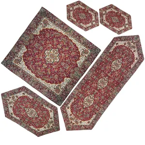 ست 5 تکه رومیزی ترمه مدل شاه عباسی  کد ZL5.5