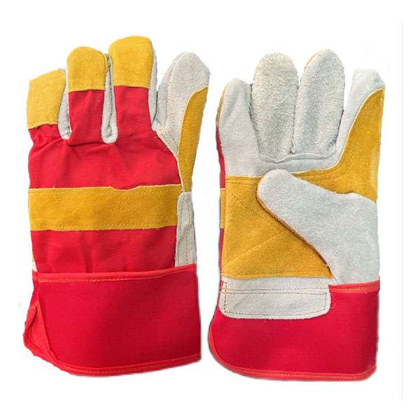 دستکش ایمنی  مدل چرمی بسته 10 عددی