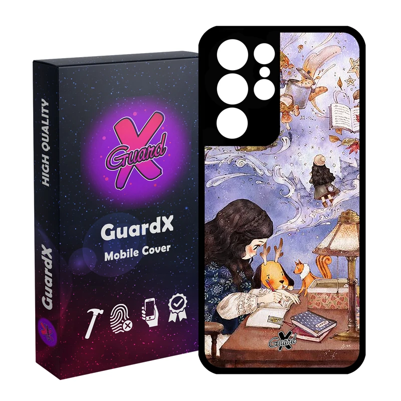 کاور گارد ایکس طرح دختر مدل Glass10293 مناسب برای گوشی موبایل سامسونگ Galaxy S21 Ultra