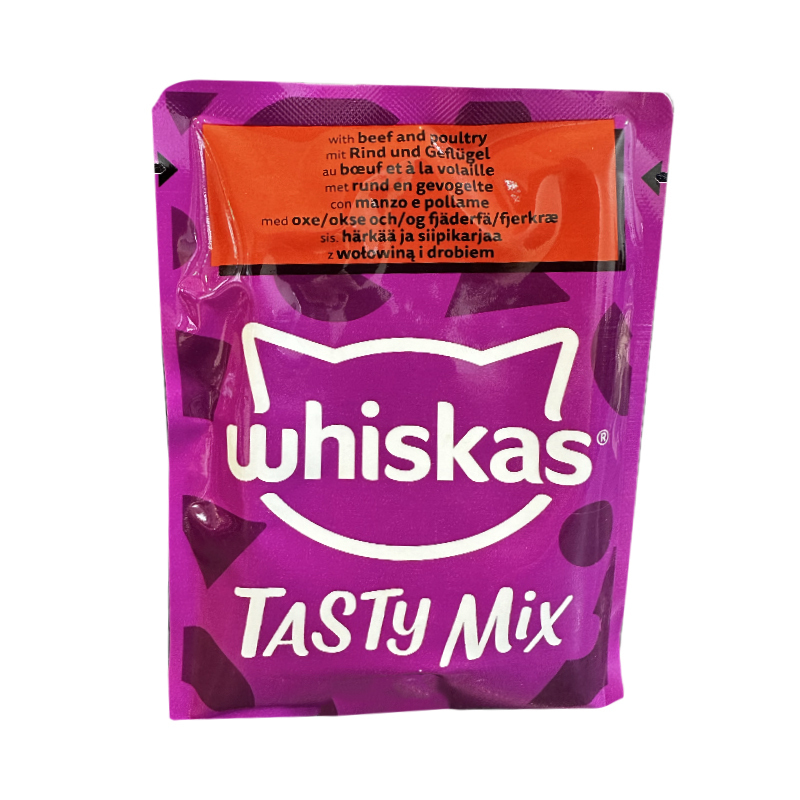 پوچ گربه بالغ ویسکاس مدل گروی طعم میکس ماهی ها وزن 85 گرم بسته ۱۲ عددی