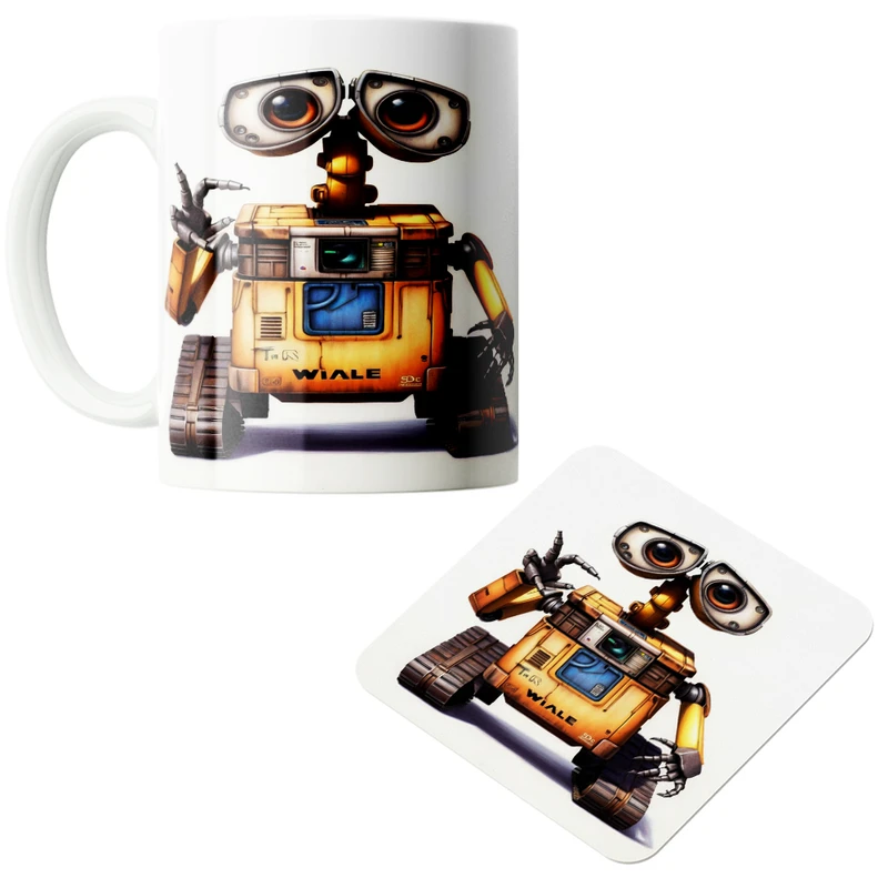 ماگ پاد آفرین مدل وال ایی کد z97 به همراه زیر لیوانی