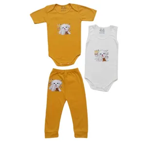 ست 3 تکه لباس نوزادی توریست مدل سگ