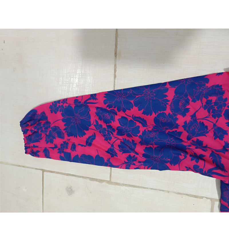 پیراهن یقه گرد زنانه مدل گل گلی کد 12