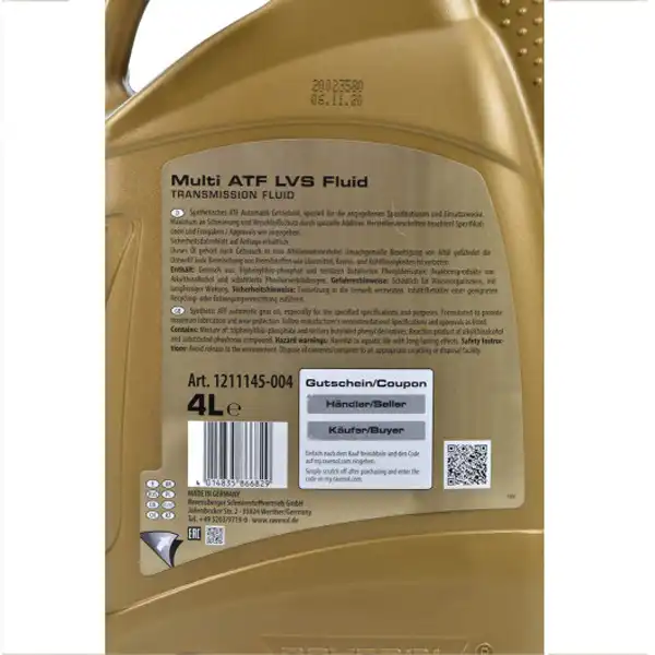 روغن گیربکس راونول مدل LVS حجم 4 لیتر