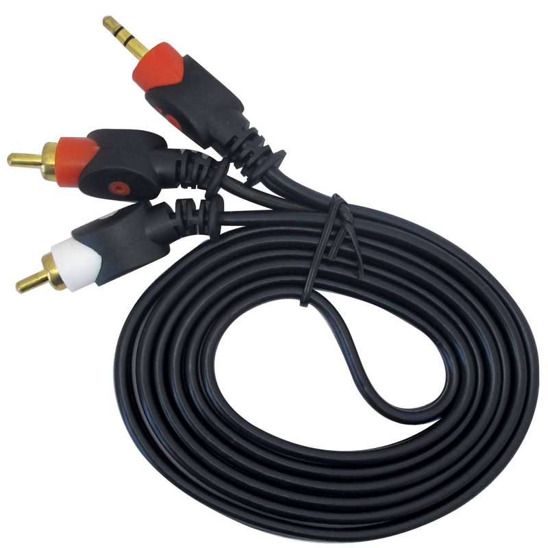 کابل تبدیل 2 به 1 RCA به جک 3.5 میلیمتری هایرویی مدل HQ طول 1.5 متر