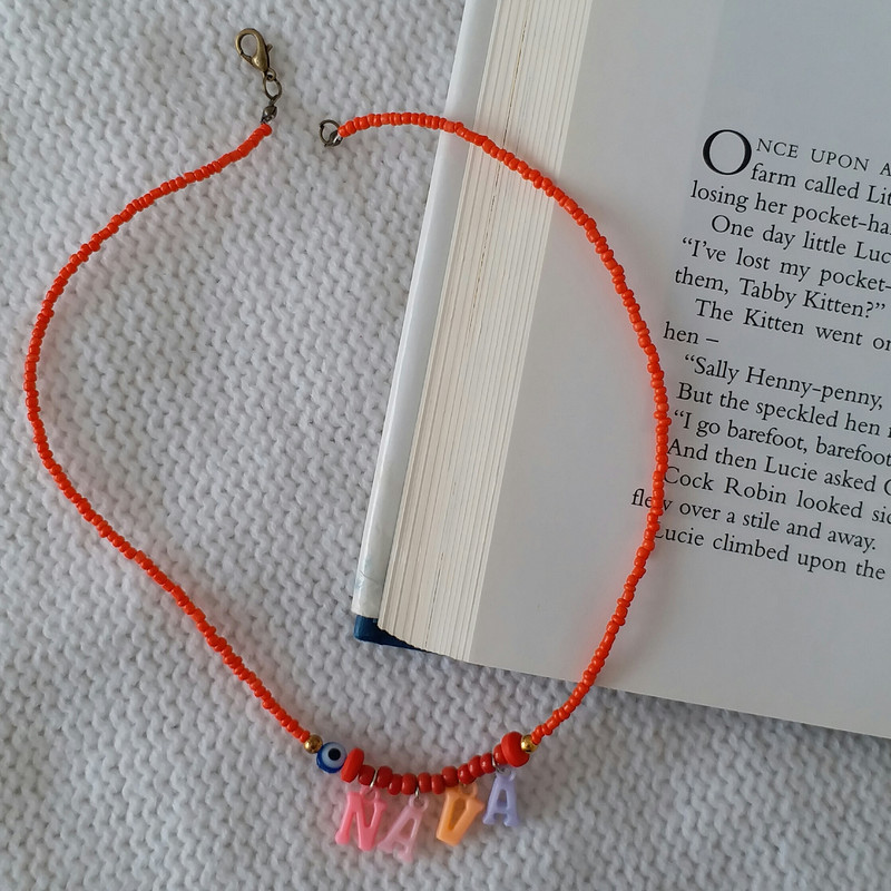 گردنبند دخترانه مدل تابستانی اسم نوا G126