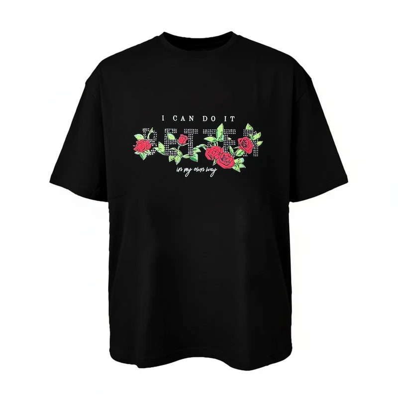 تی‌شرت آستین کوتاه زنانه مدل والا دوخت کد 09