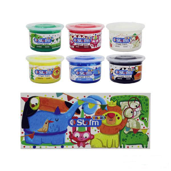 رنگ انگشتی استورم کد HL-8100 بسته 6 عددی