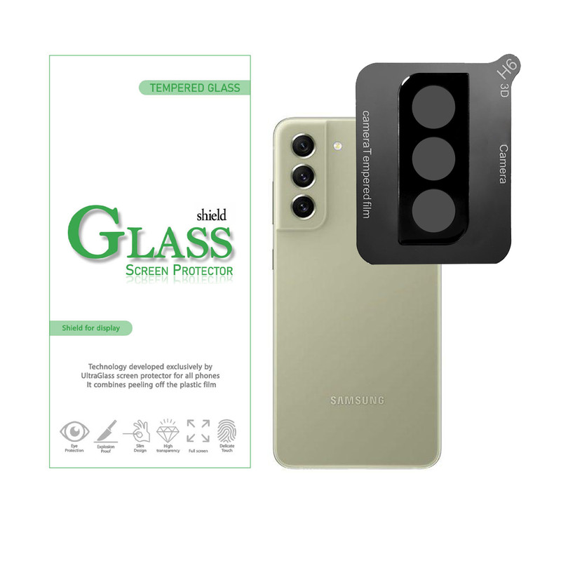 محافظ لنز دوربین شیلد گلس مدل LFUL مناسب برای گوشی موبایل سامسونگ Galaxy S21 FE 5G