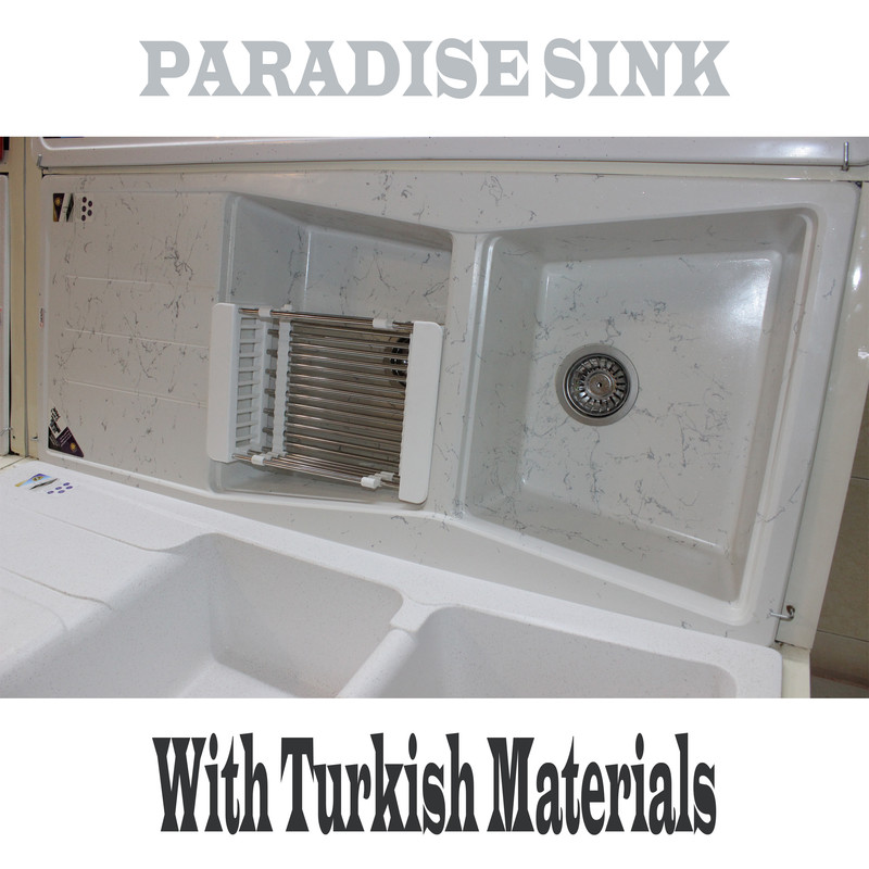 سینک ظرفشویی پارادایز مدل TURKEY220 -WS توکار