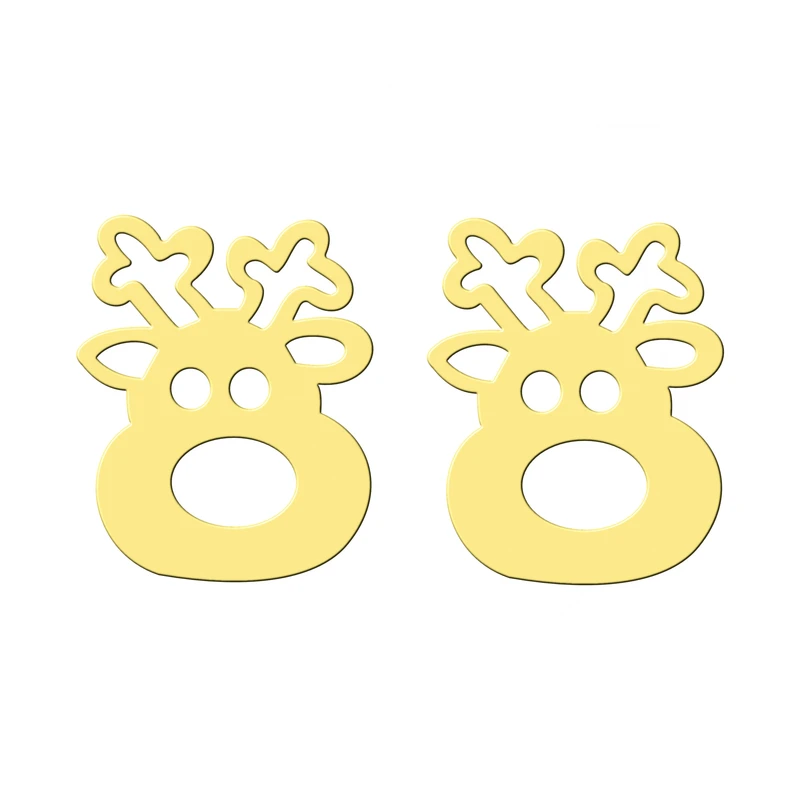 گوشواره طلا 18 عیار زنانه کرابو طرح گوزن مدل Kr5255