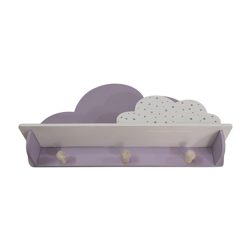 شلف دیواری اتاق کودک طرح ابر مدل MKids52-Lilac
