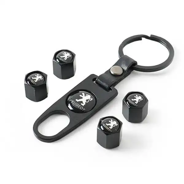 سر والف لاستیک خودرو مدل H1 بسته 4 عددی به همراه جاسوئیچی خودرو