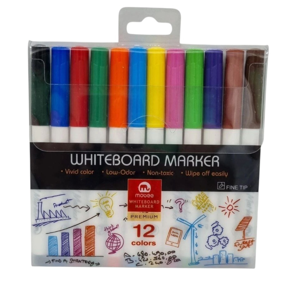 مازیک وایت برد موبی کد 12384 بسته 12 عددی