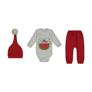 ست 3 تکه لباس نوزادی مدل یلدایی