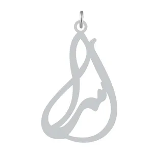 آویز گردنبند نقره کرابو طرح اسرا مدل Kn2-1217