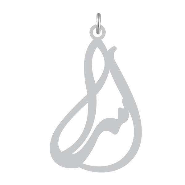 آویز گردنبند نقره کرابو طرح اسرا مدل Kn2-1217